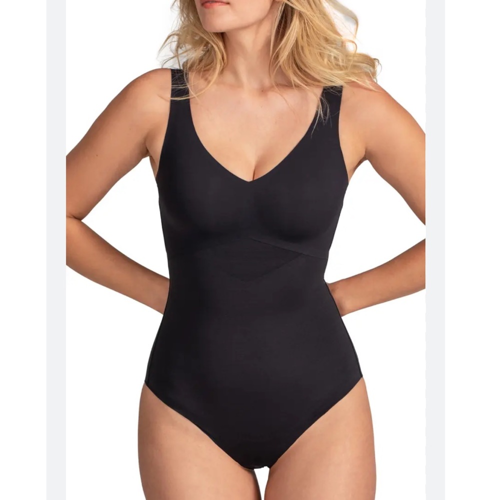 NWT Honeylove liftwear tank bodysuit small black